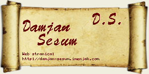 Damjan Šešum vizit kartica